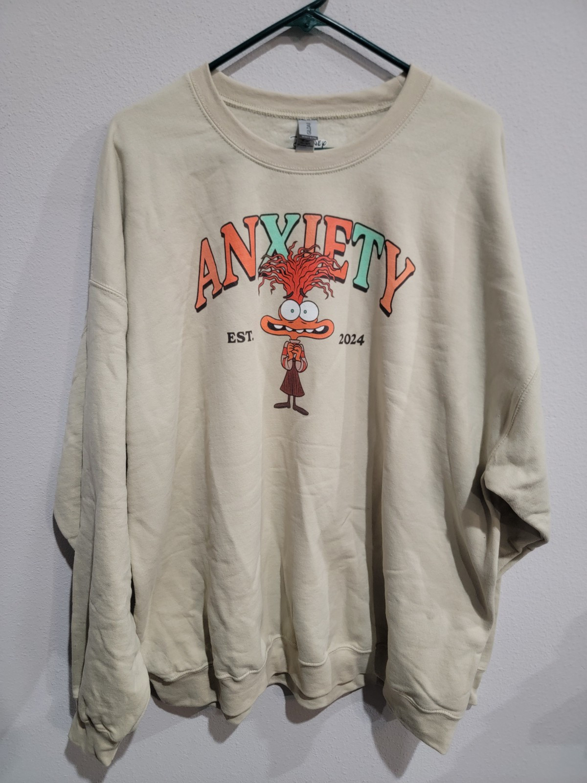 Disney Anxiety Pullover Sweatshirt for Adults – Inside Out 2 – Size 2XL – NWOT