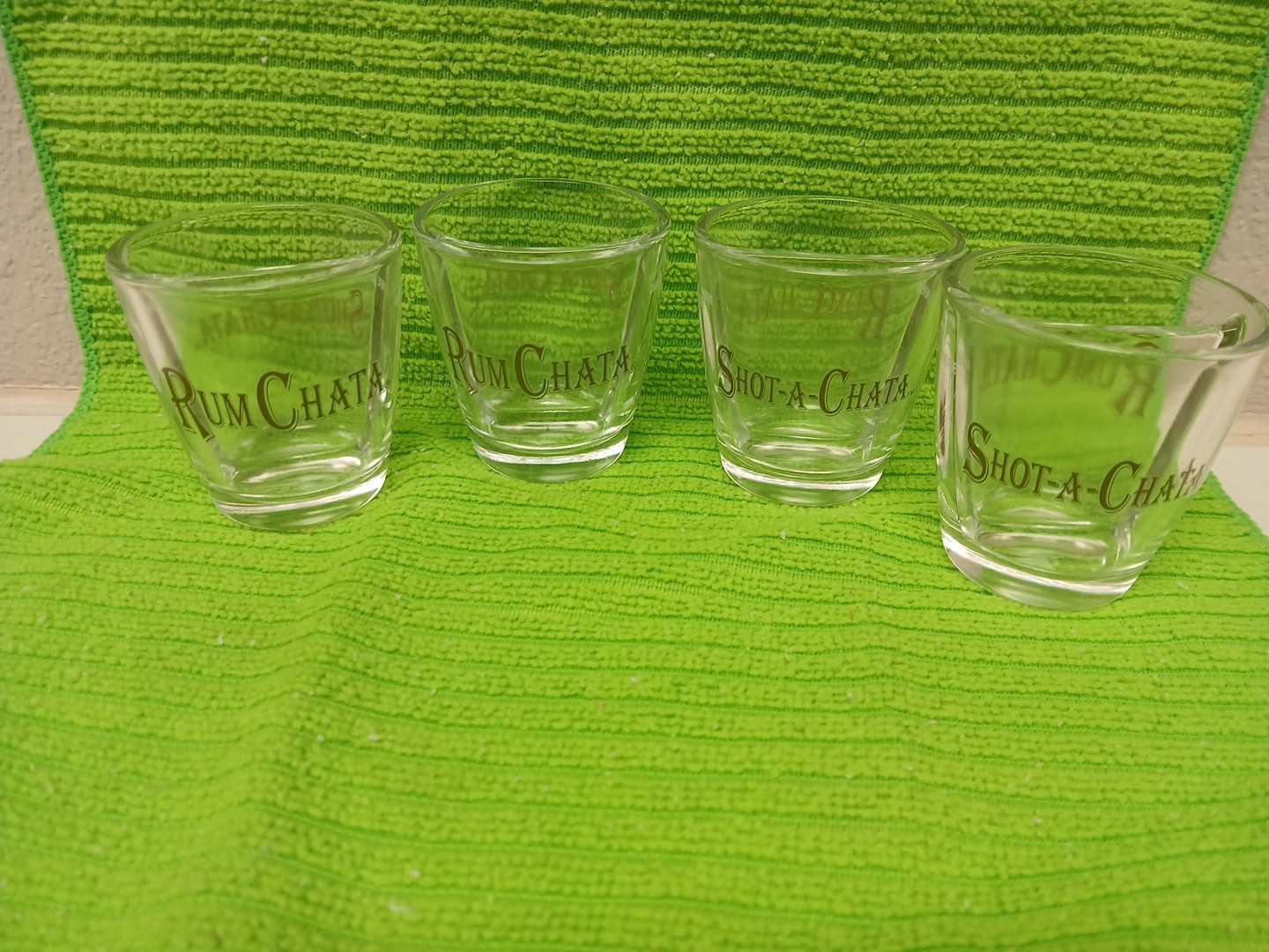 RUM CHATA Shot-A-Chata Divided Shot Bar Drink Glass (4)