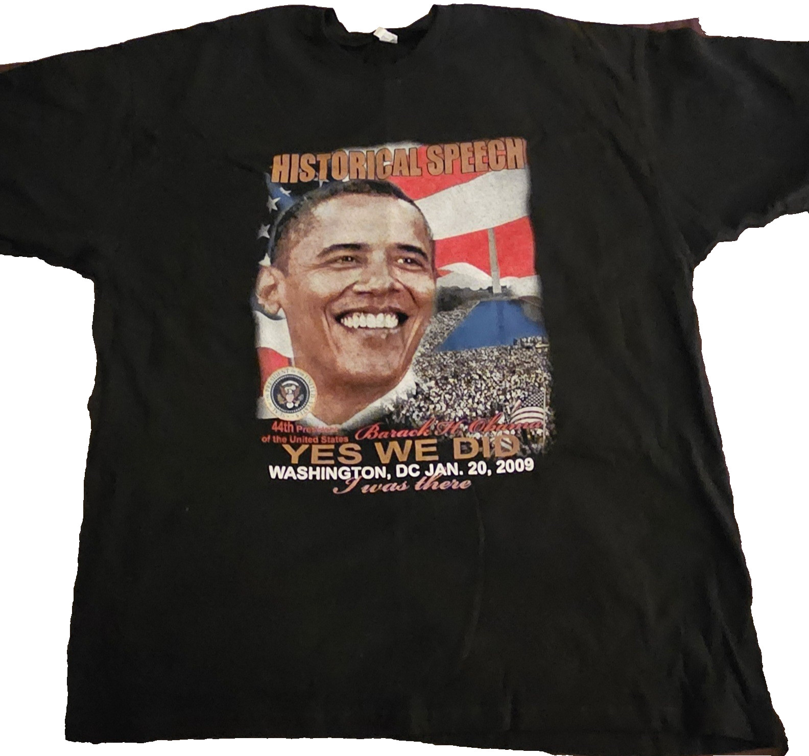 Barack Obama President Of The United States T-Shirt YES WE DID 2009 Sz 2 XL..