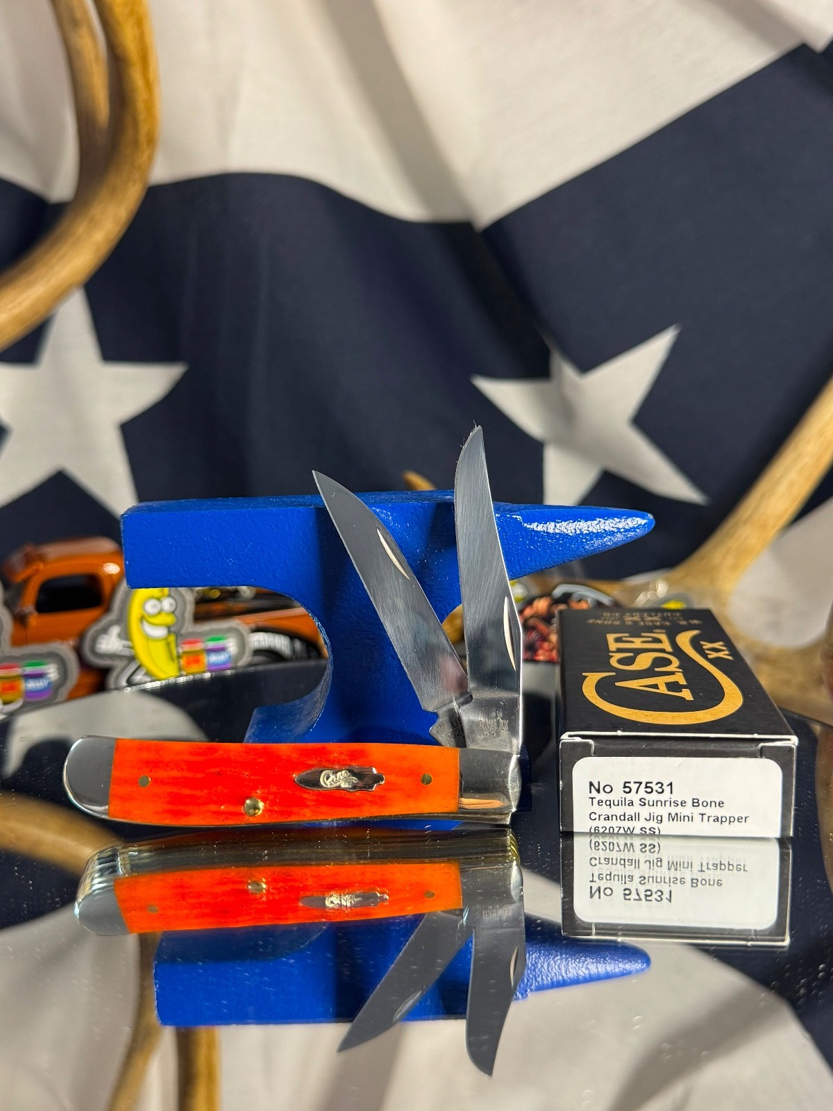 Case XX 57531 Mini Trapper Tequila Sunrise Bone Crandall Jig SS NEW FREE SHIP