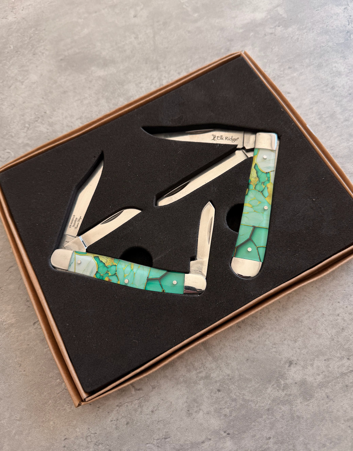Gentleman’s Knife Gift Set, Folding Pocket Knife, Acrylic Handle