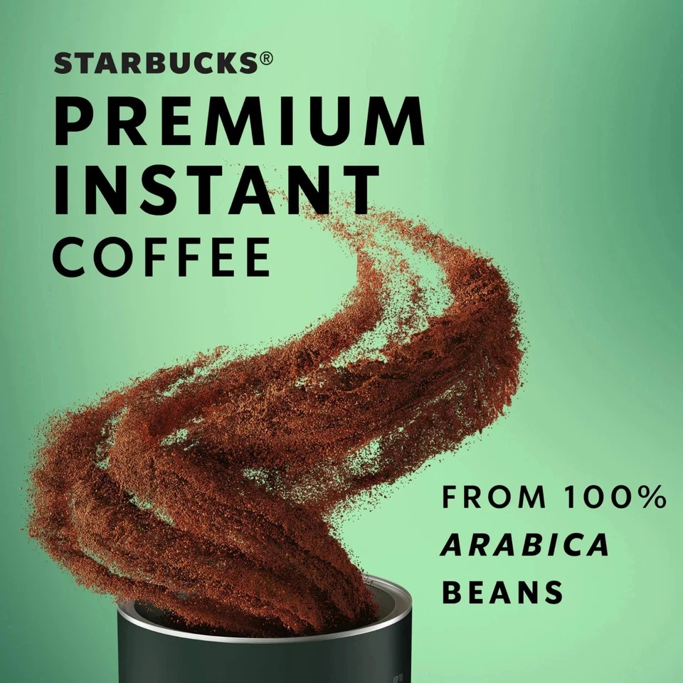 (2 Pack) Starbucks Premium Medium Roast Instant Coffee 3.17 Oz 100% Arabica Rich
