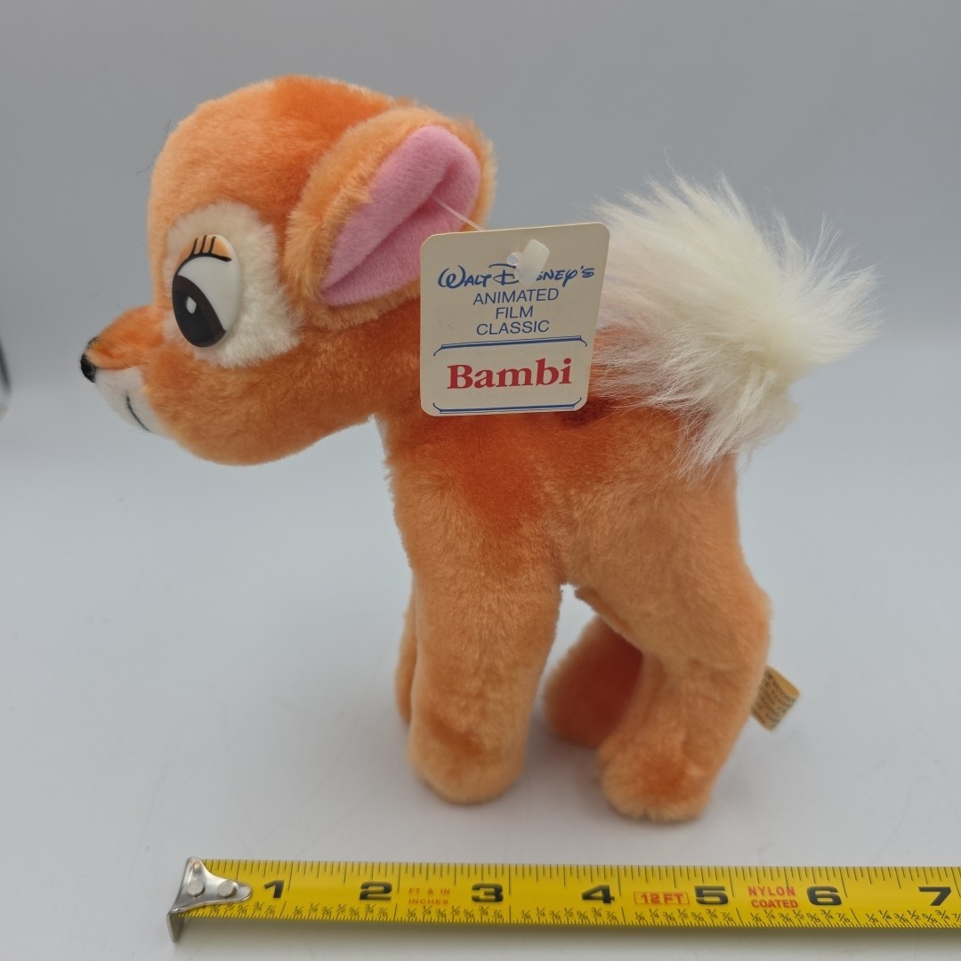 Disney Animated Film Classic Plush Bambi 7″ Toy With Tag (Vintage)