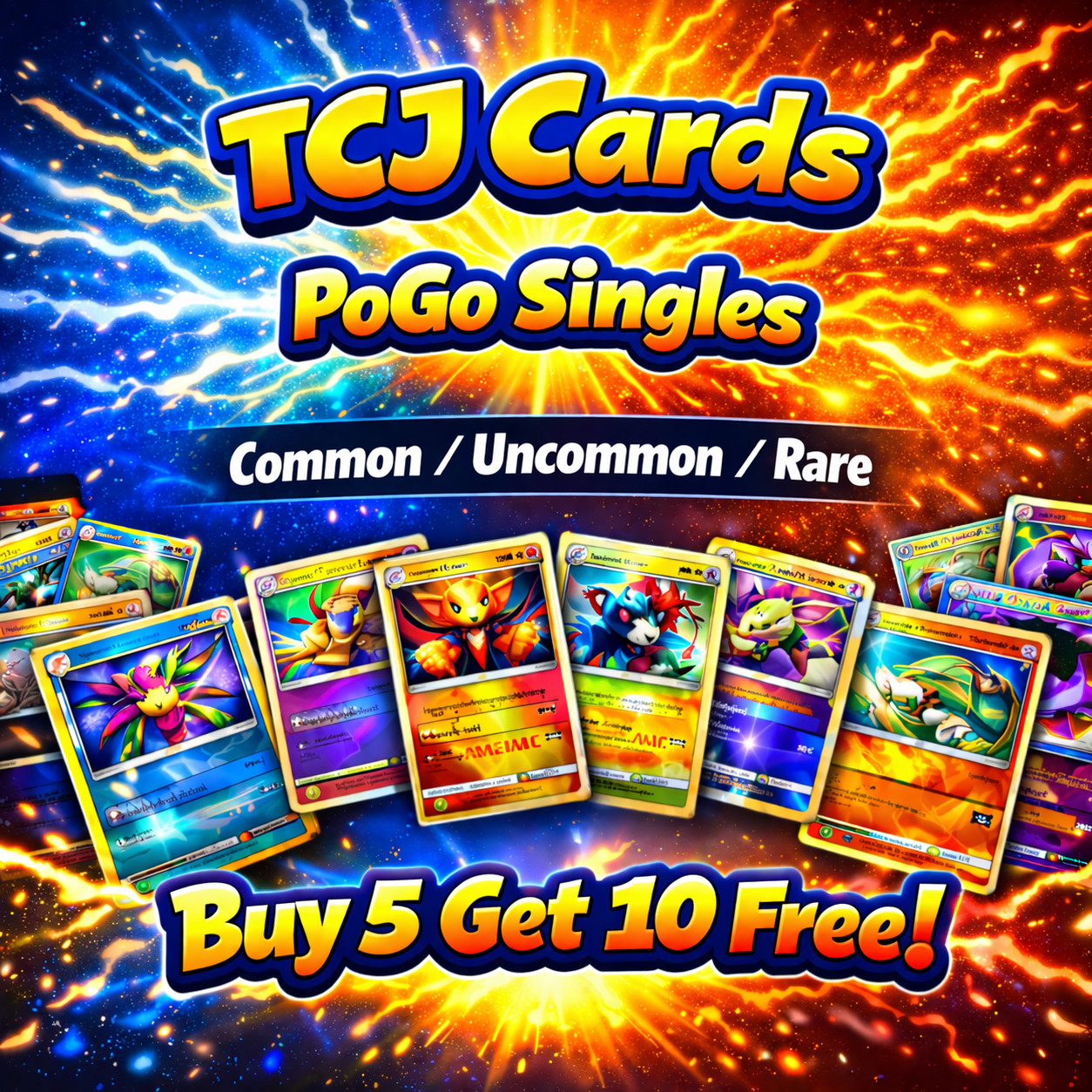 Pokemon TCG – PoGo Pokemon Go – Common / Uncommon / Rare – Free Postage Offer!