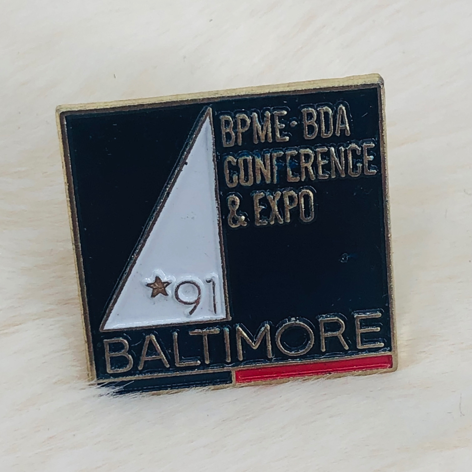 Vtg 1991 BPME BDA Baltimore Broadcast Executives Conference Souvenir Pin
