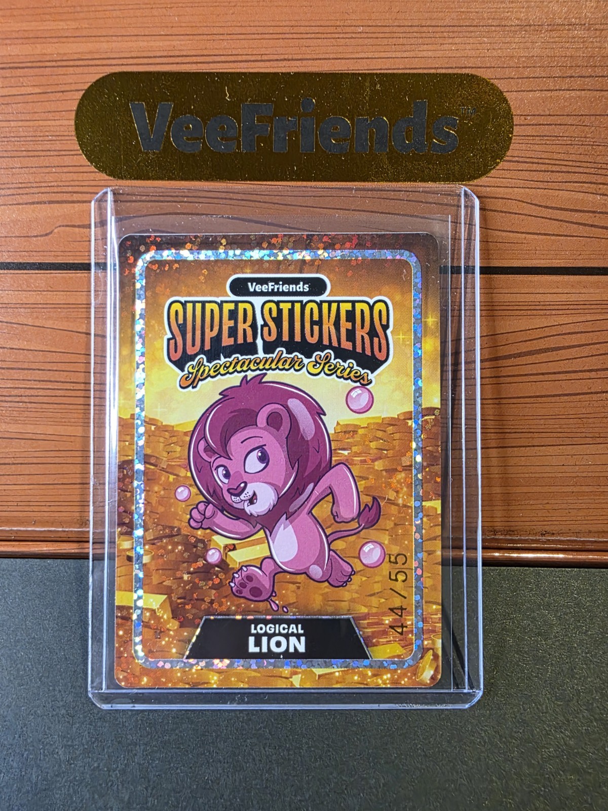Logical Lion VeeFriends Super Stickers Spectacular Series Bubblegum on Gold /55