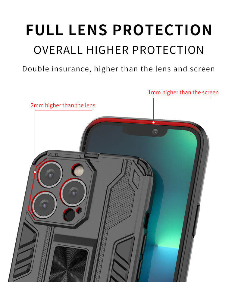 For iPhone 15 15 14 Pro 14 13 Pro Max 13 Stand Armor Hybrid Phone Case