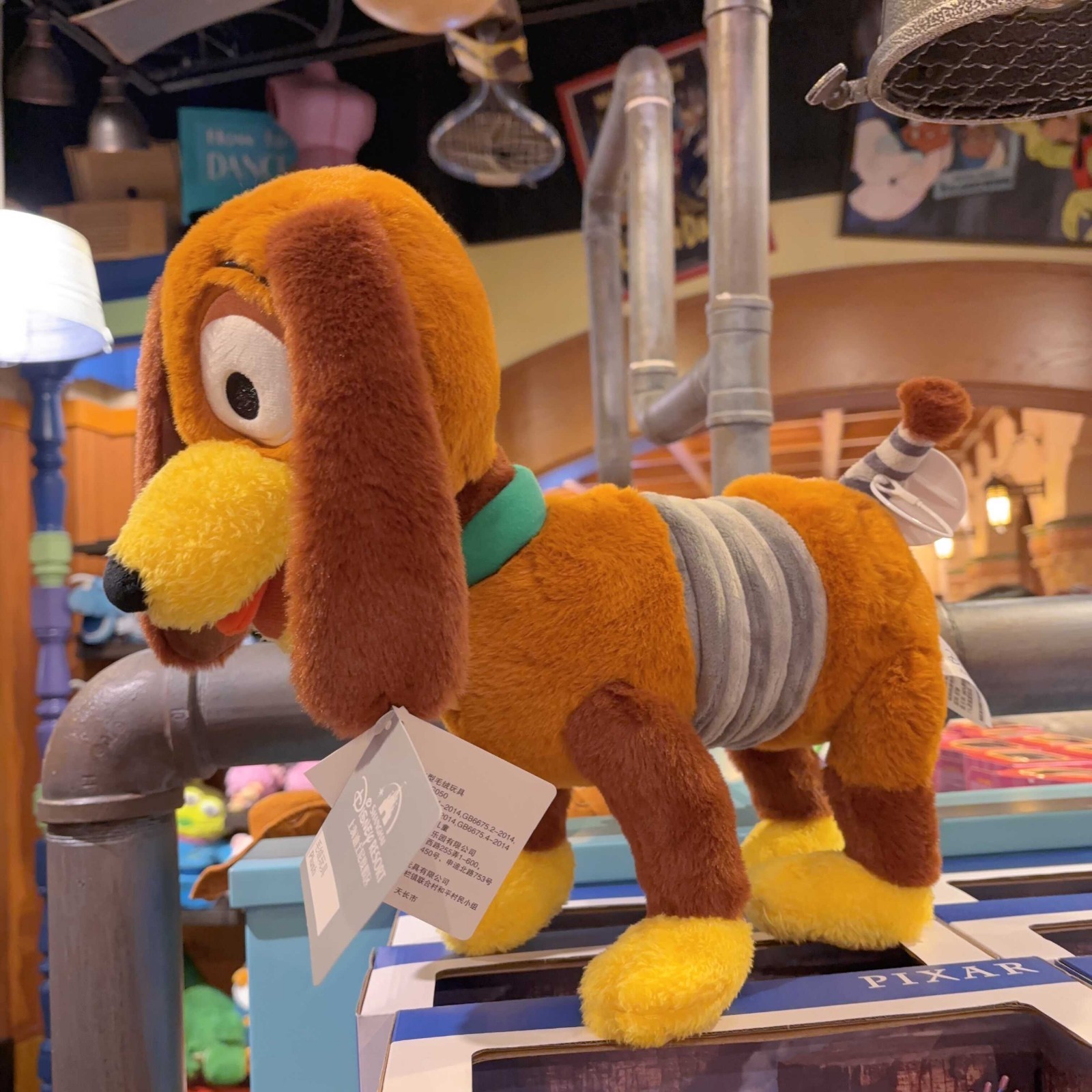 Shanghai Disney Toy Story Slinky Dog Plush Doll Soft Stuffed Animal Kids Gift
