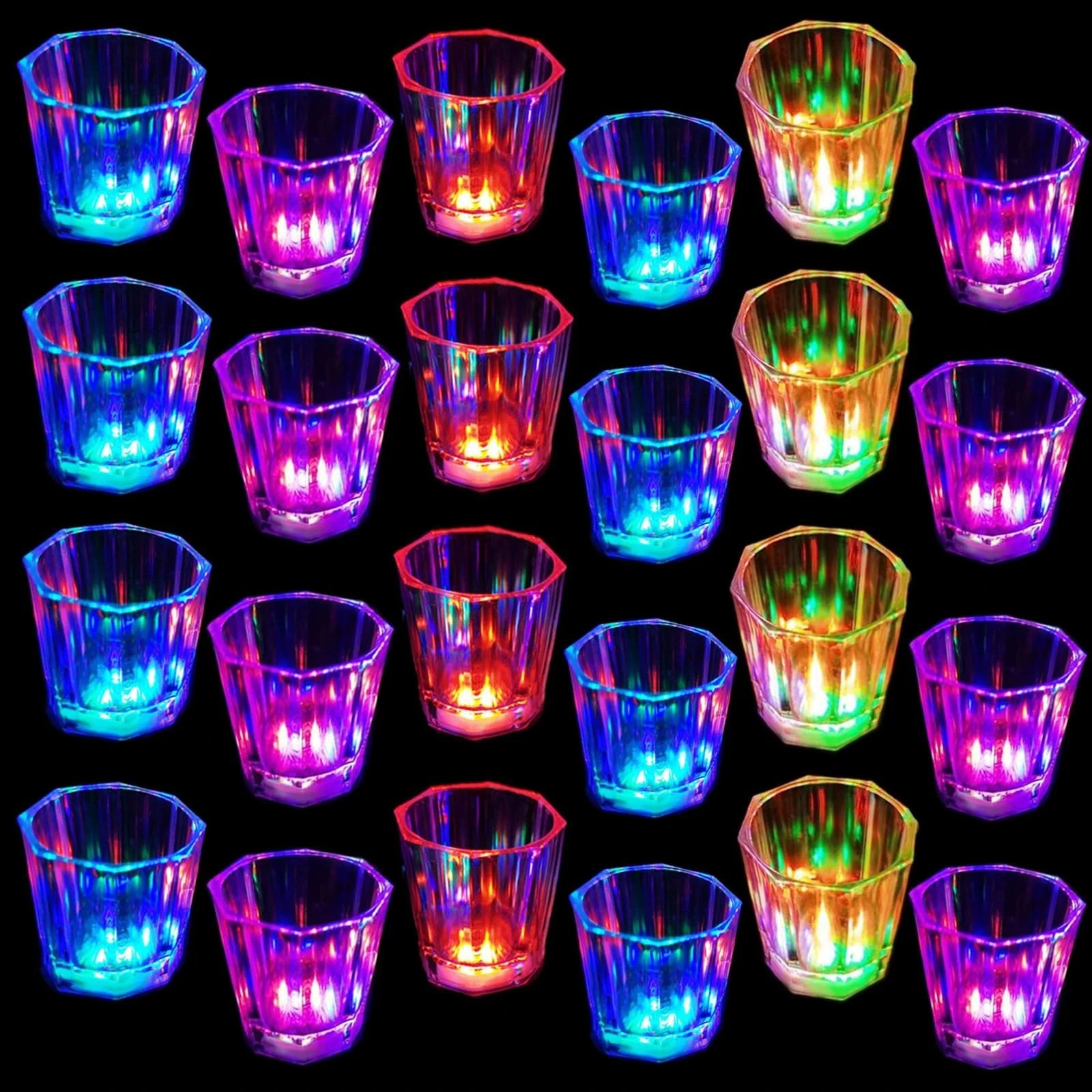 Light Up Shot Glasses Set of 24 Party Favors Adults Funny Shot Glasses Led Sh…