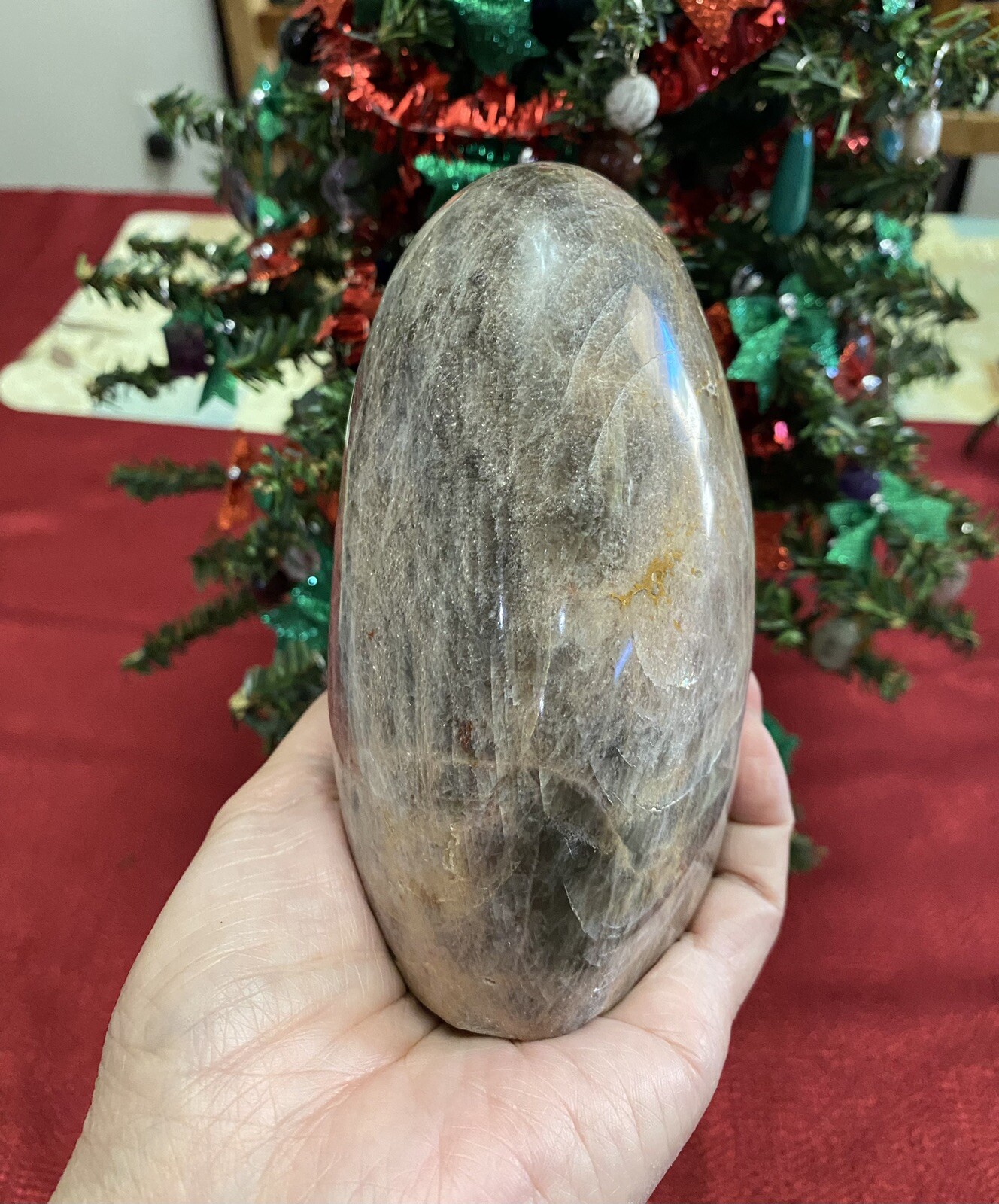 Black Moonstone FreeForm From Madagascar 2.76lbs Over 5in