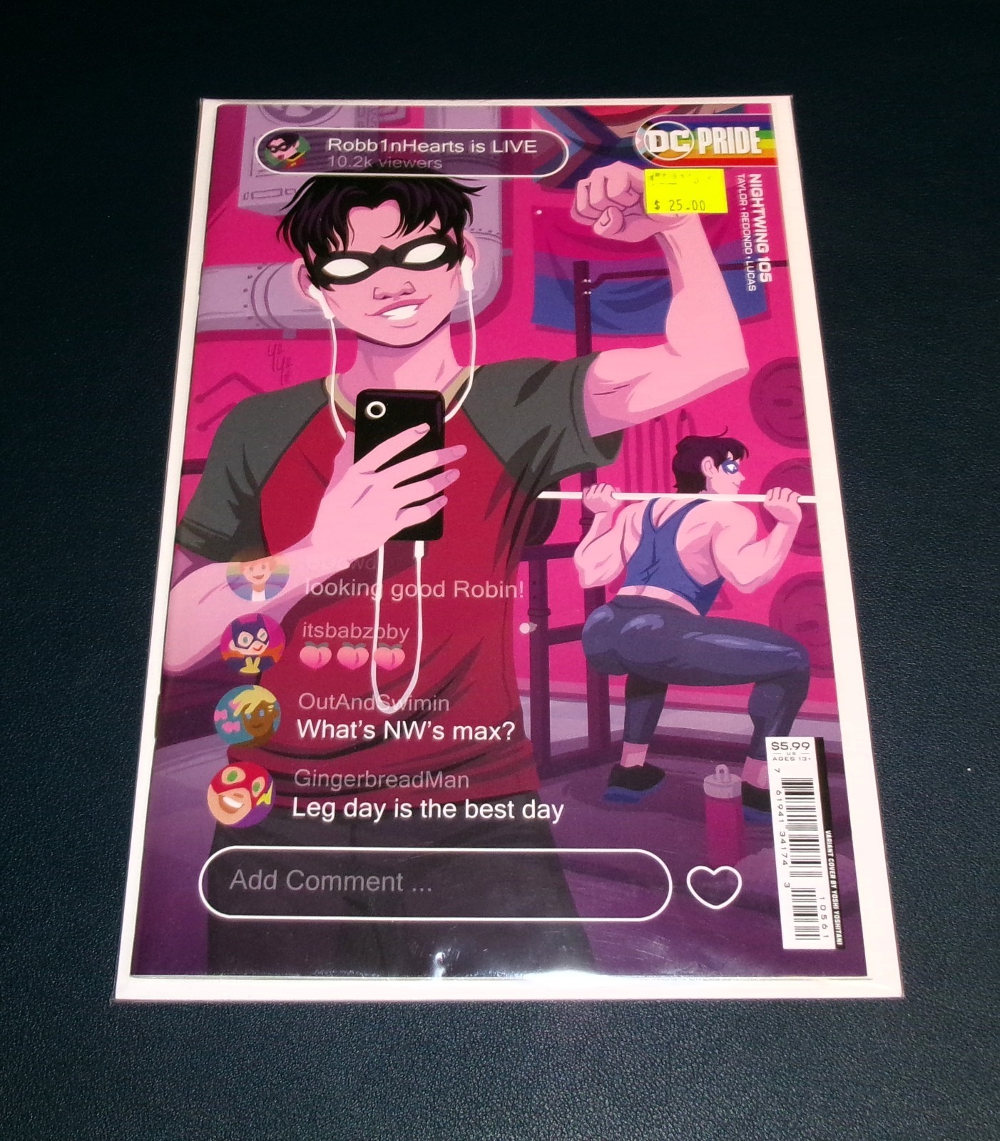 Nightwing #105 Yoshi Yoshitani Pride Workout Variant DC Comics 2023