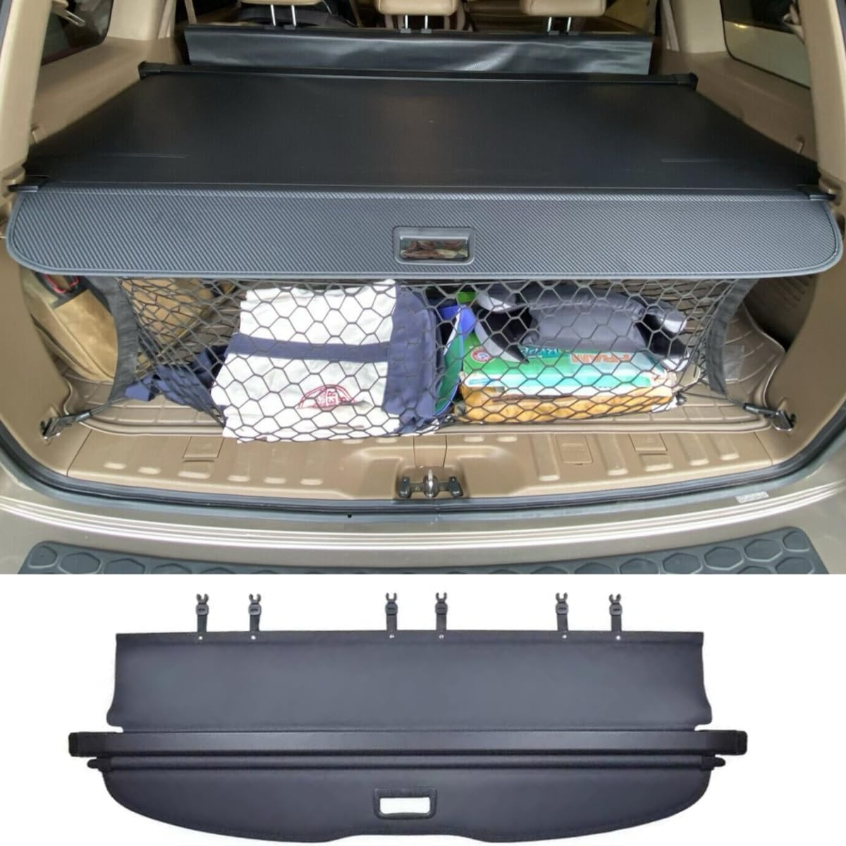 Retractable Cargo Cover Compatible with Honda Pilot 2003-2008 Trunk Accessori…