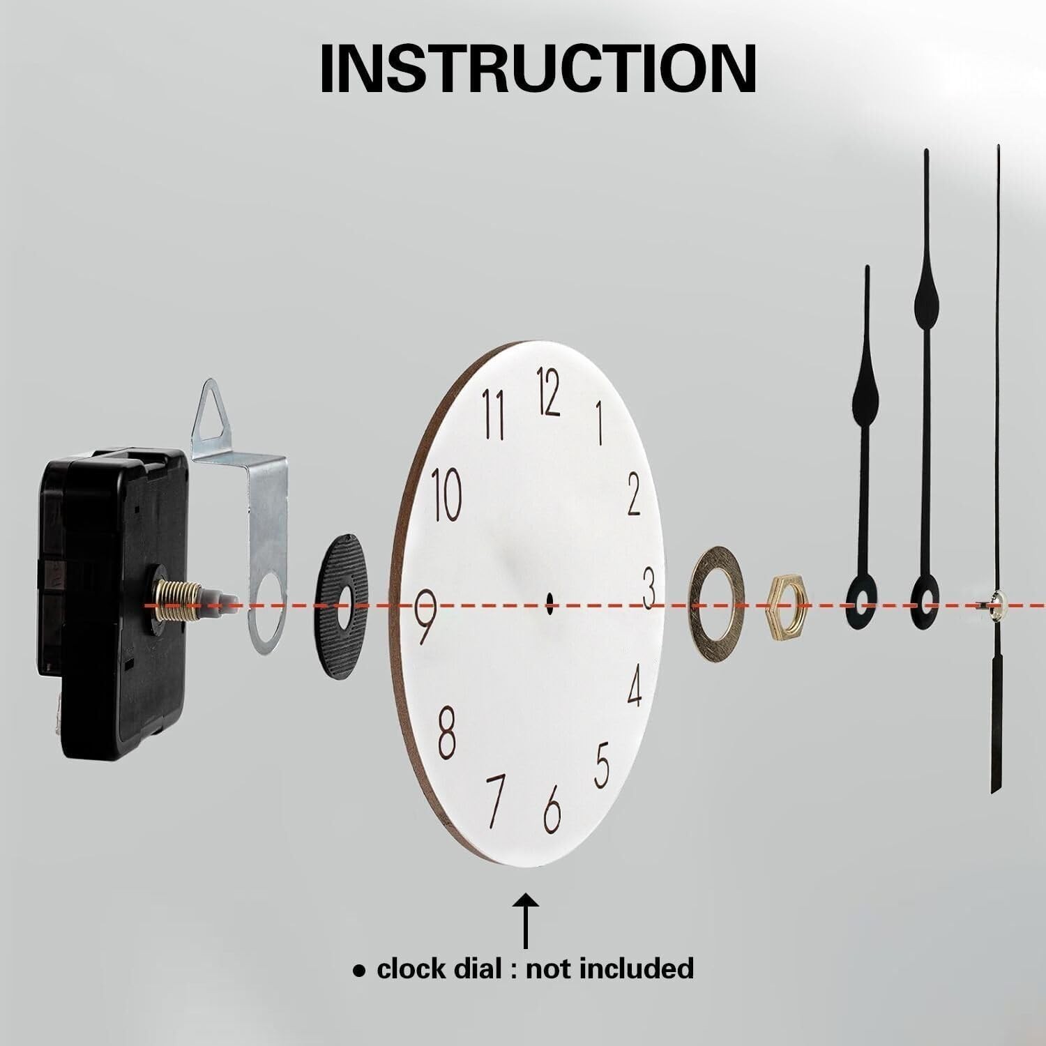 DIY Silent Clock Movement Replacement Kit – Long & Short Shaft Options Included