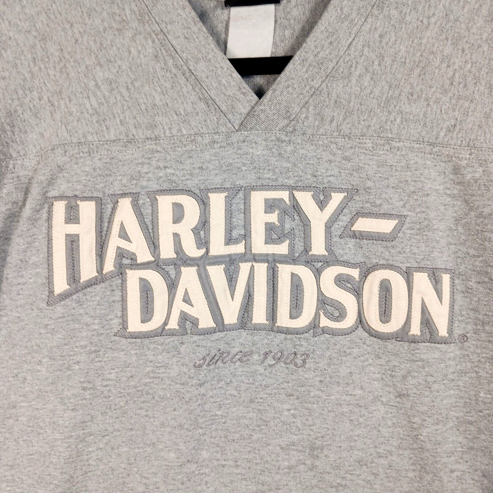 Harley Davidson Heavyweight Embroidered Shirt Gray Size XL LS Pelham Alabama