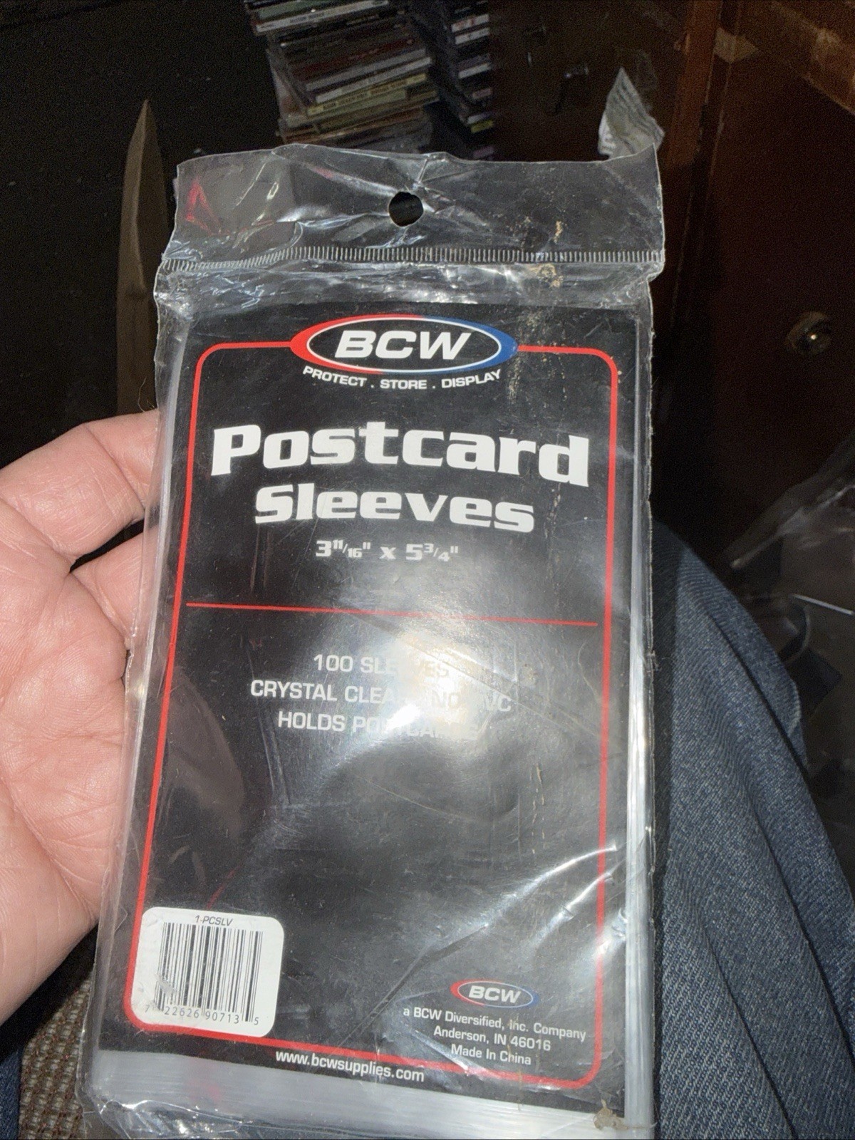 100 BCW Archival Postcard Sleeves – Standard Size, 2 Mil Thick, Acid-Free, New