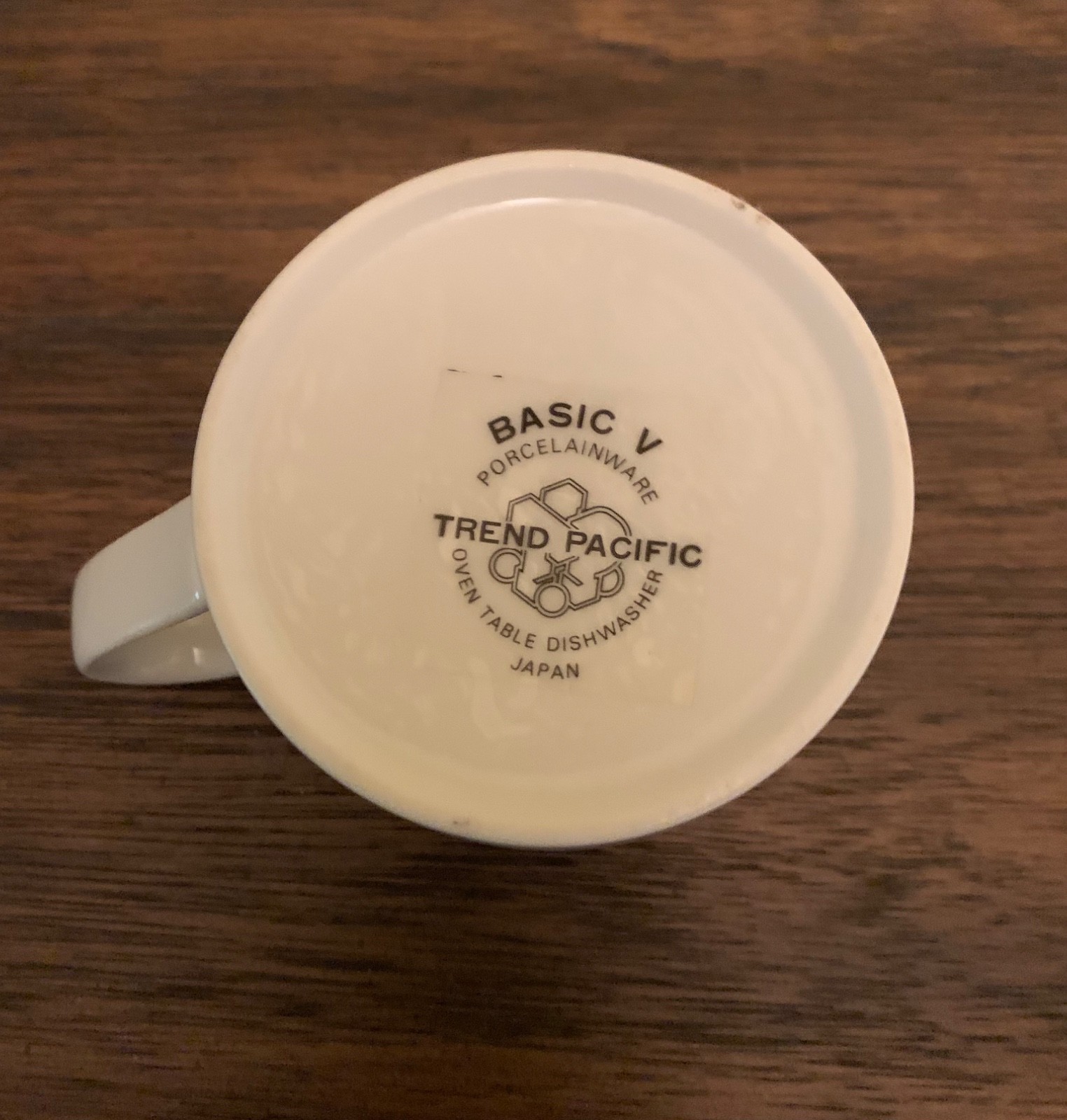 Trend Pacific Basic V All White 2 1/2″ Cup & Saucer Set Porcelain Japan Vintage