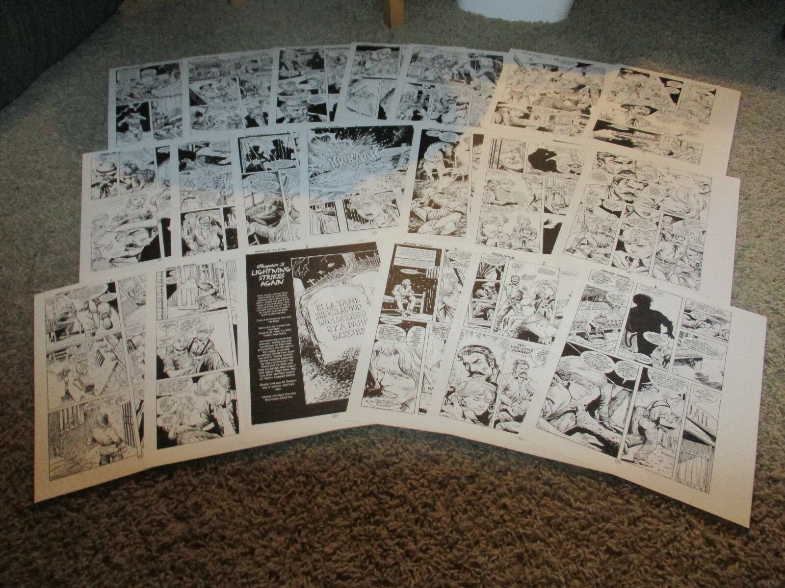 Impulse Annual 2 PRODUCTION ART 20 Page B&W Proof Lot DC Comic Silverprint Stats