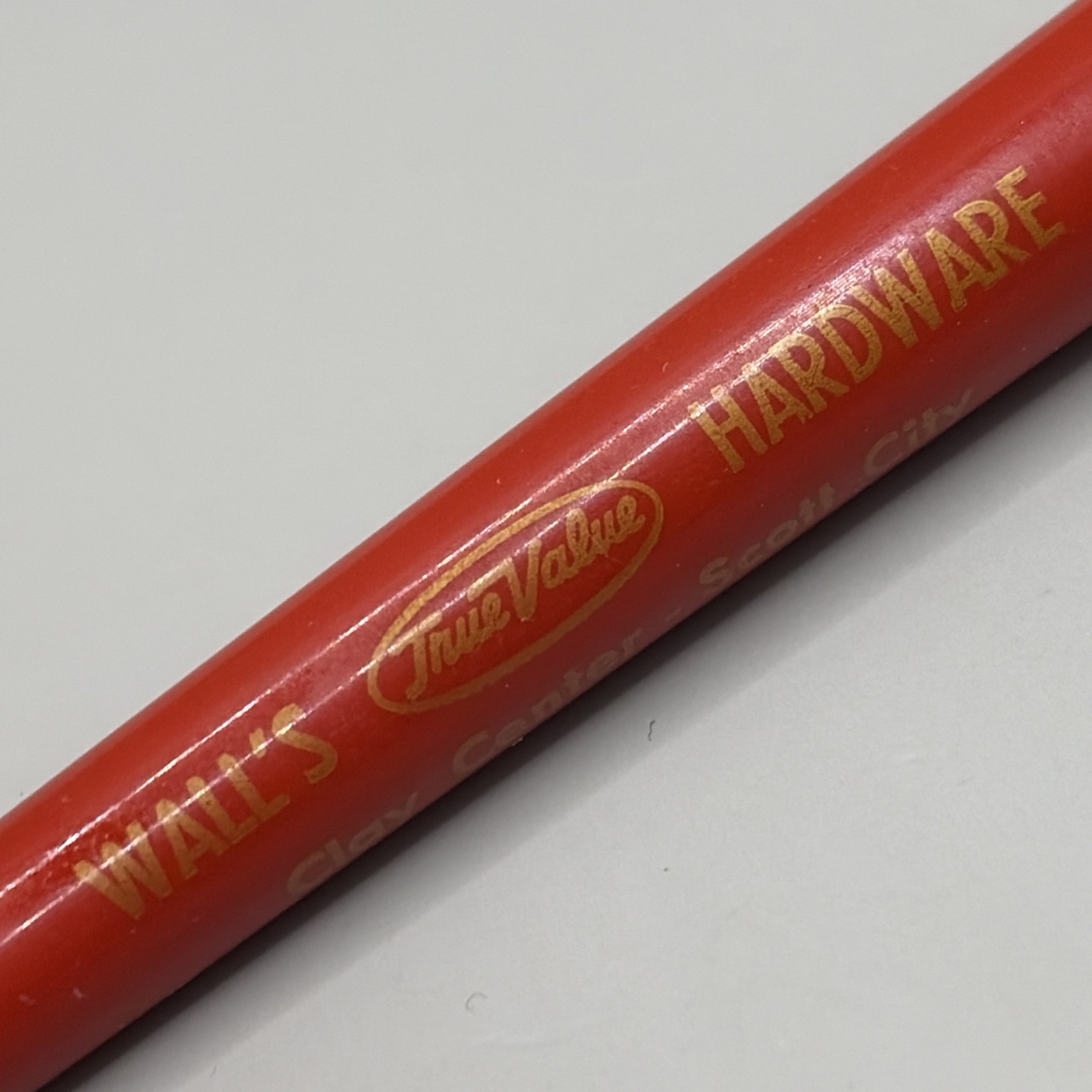VTG Ballpoint Pen WALL’S TRUE VALUE HARDWARE Scott City Clay Center Kansas KS