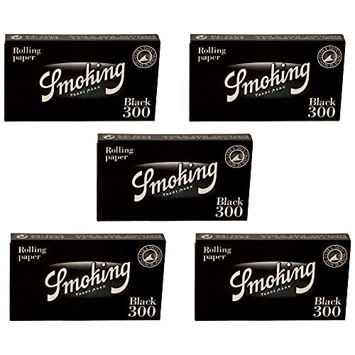 Smoking Brand Black Flat Pack – 300 Leaves per Booklet – Pack of 5