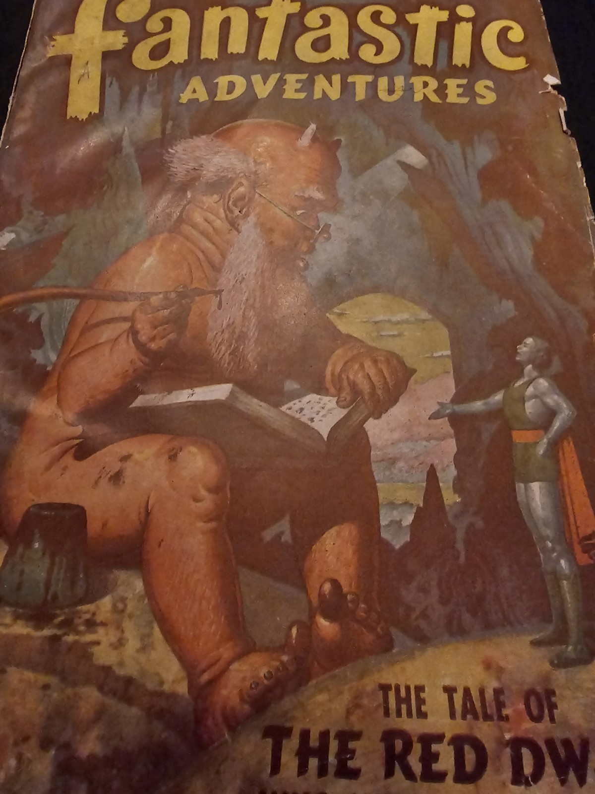 VTG 1947 Pulp Fantastic Adventures Magazine Dwarf May Vol 9 #3 Ray Bradbury Fair