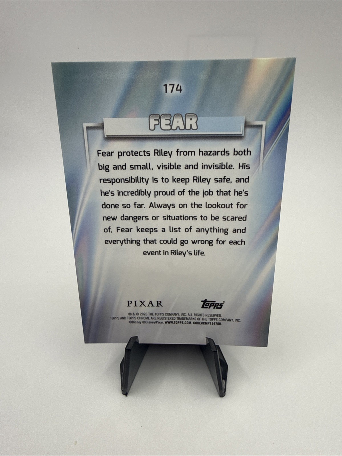 2026 Topps Chrome Disney Fear #174 Orange Refractor /25 Inside Out