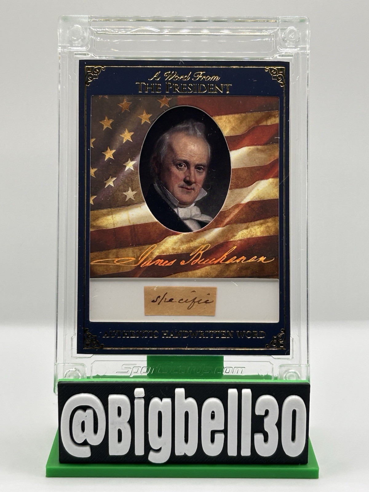2025 The WORD Specific FROM POTUS JAMES BUCHANAN AUTHENTIC HANDWRITTEN WORD CAR
