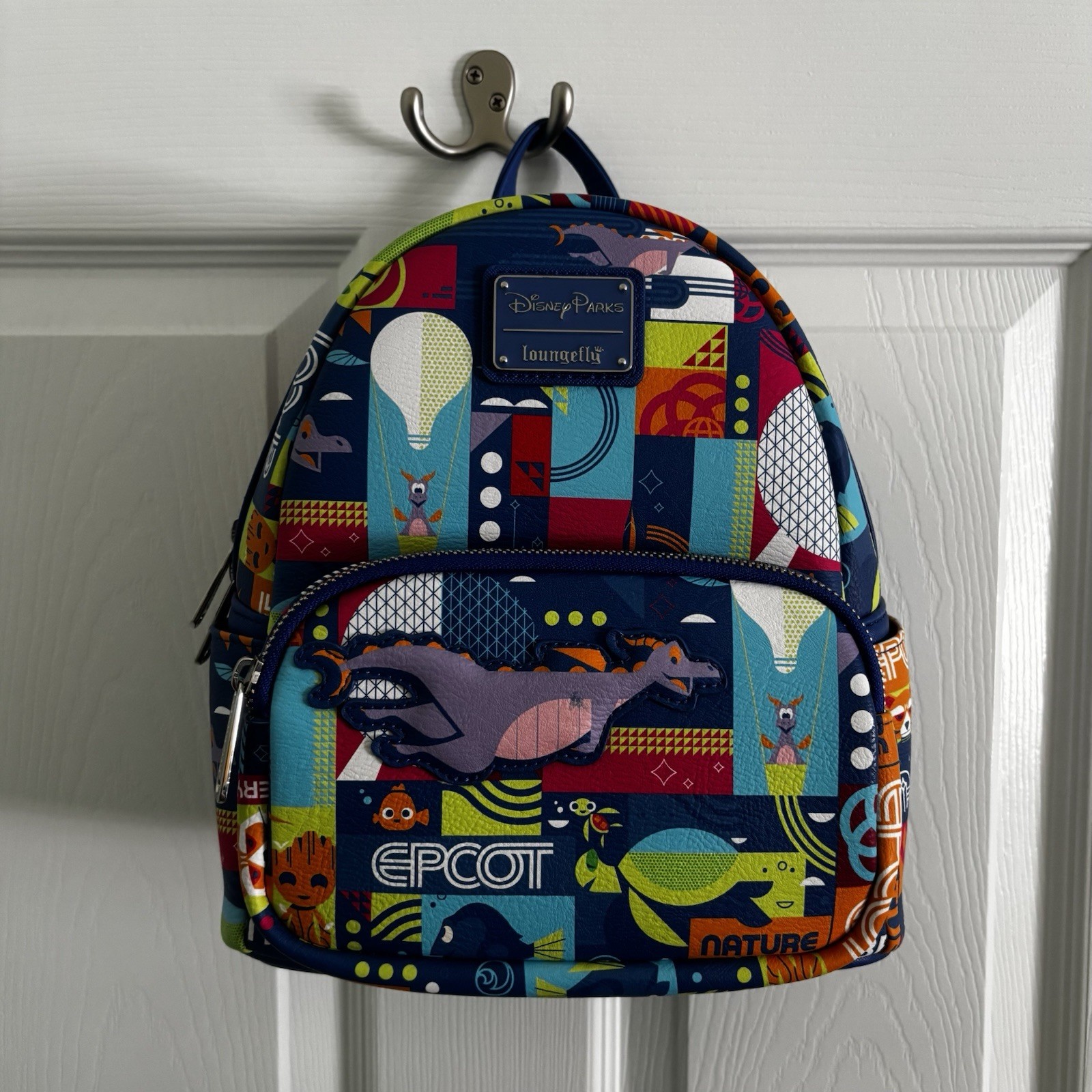 Loungefly Disney Parks Epcot Center Figment Mini Backpack Blue Multicolor