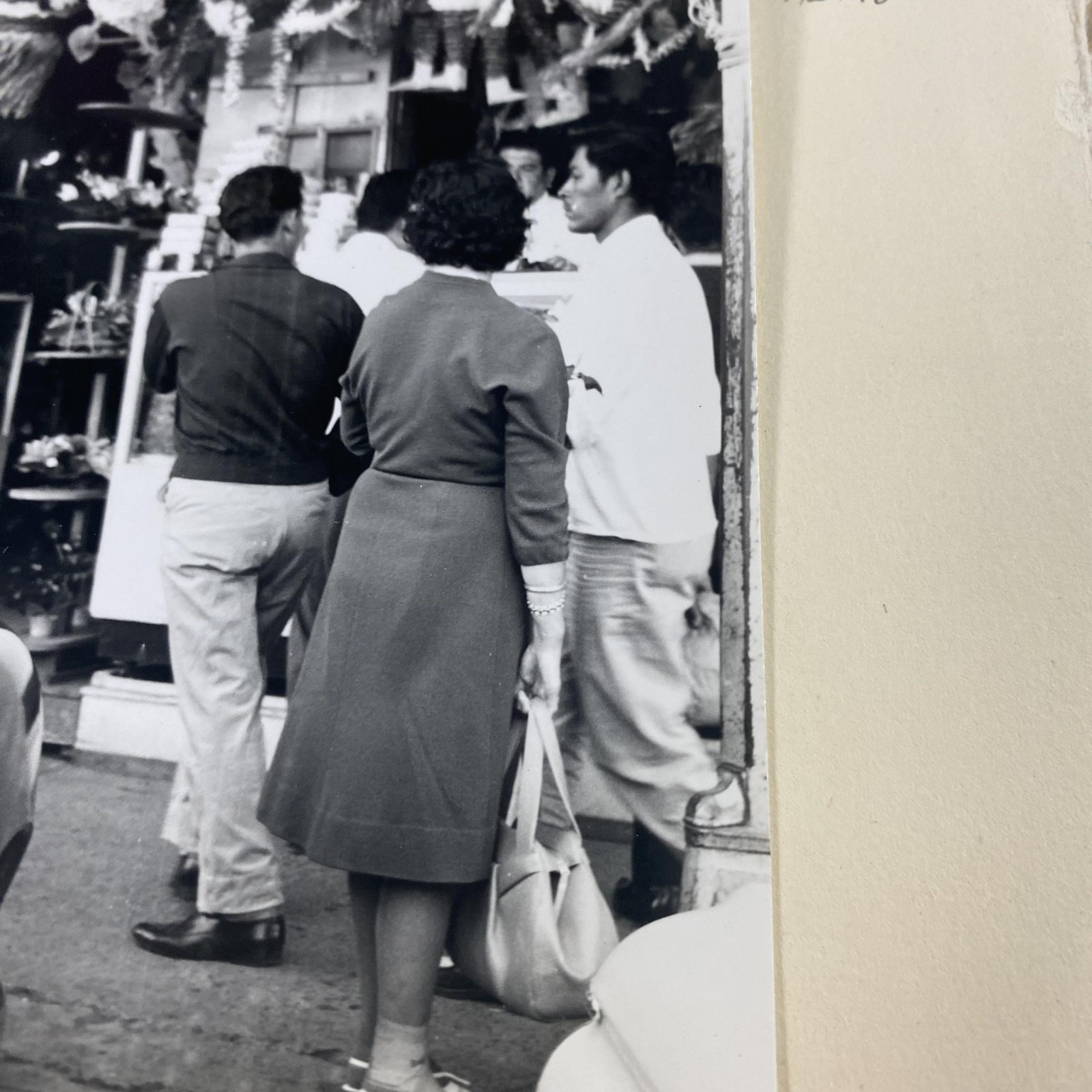 Vintage 1950s Nuevo Laredo Mexico Street Scene Photo Lot B&W Coca Cola Car