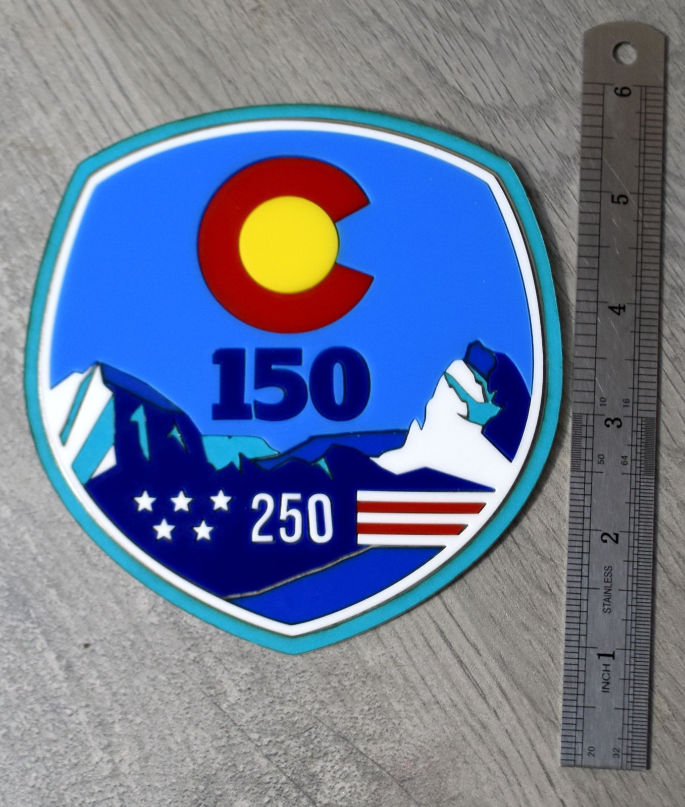 America 250 Colorado 150 Epoxy Resin Emblem
