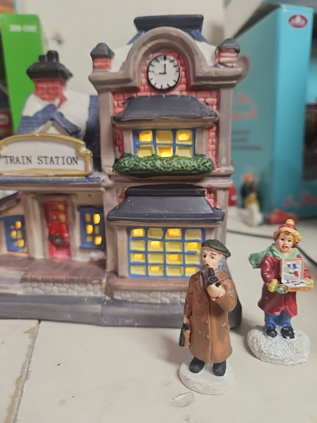 FG Square Train Station Lighted Christmas Village, Just Station