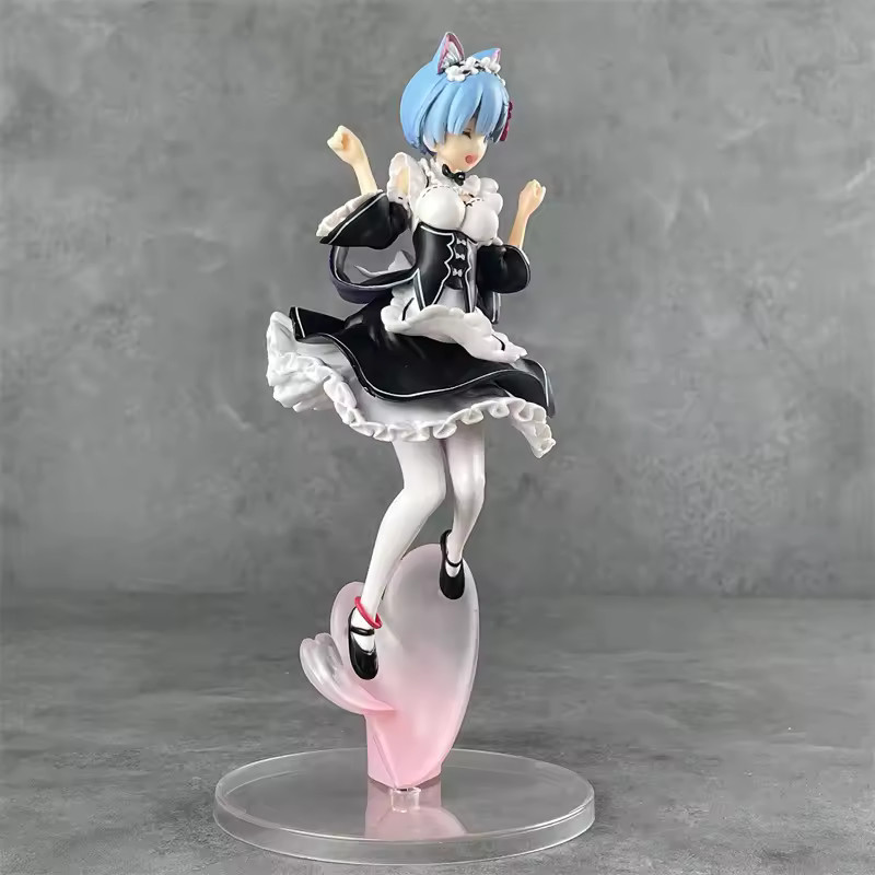 Re:Zero Rem Cat-Eared Anime Figure Set