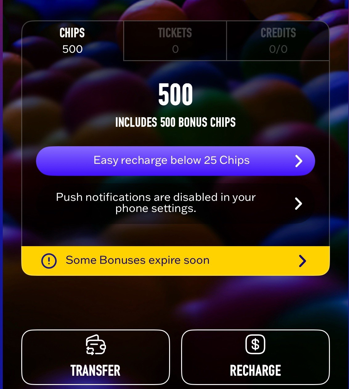 Dave and Buster’s Power Card With 500 Chips “BONUS” (READ DESCRIPTION!!!!!)