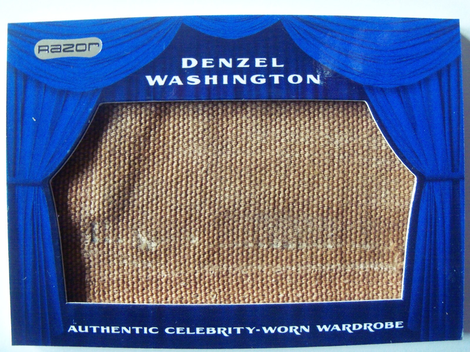DENZEL WASHINGTON 2010 Razor Memorabilia Material Relic SW-20