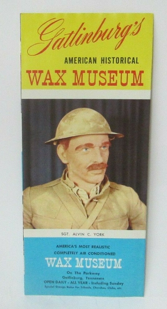 Vintage Gatlinburg Wax Museum Tennessee Travel Brochure Pamphlet MX12