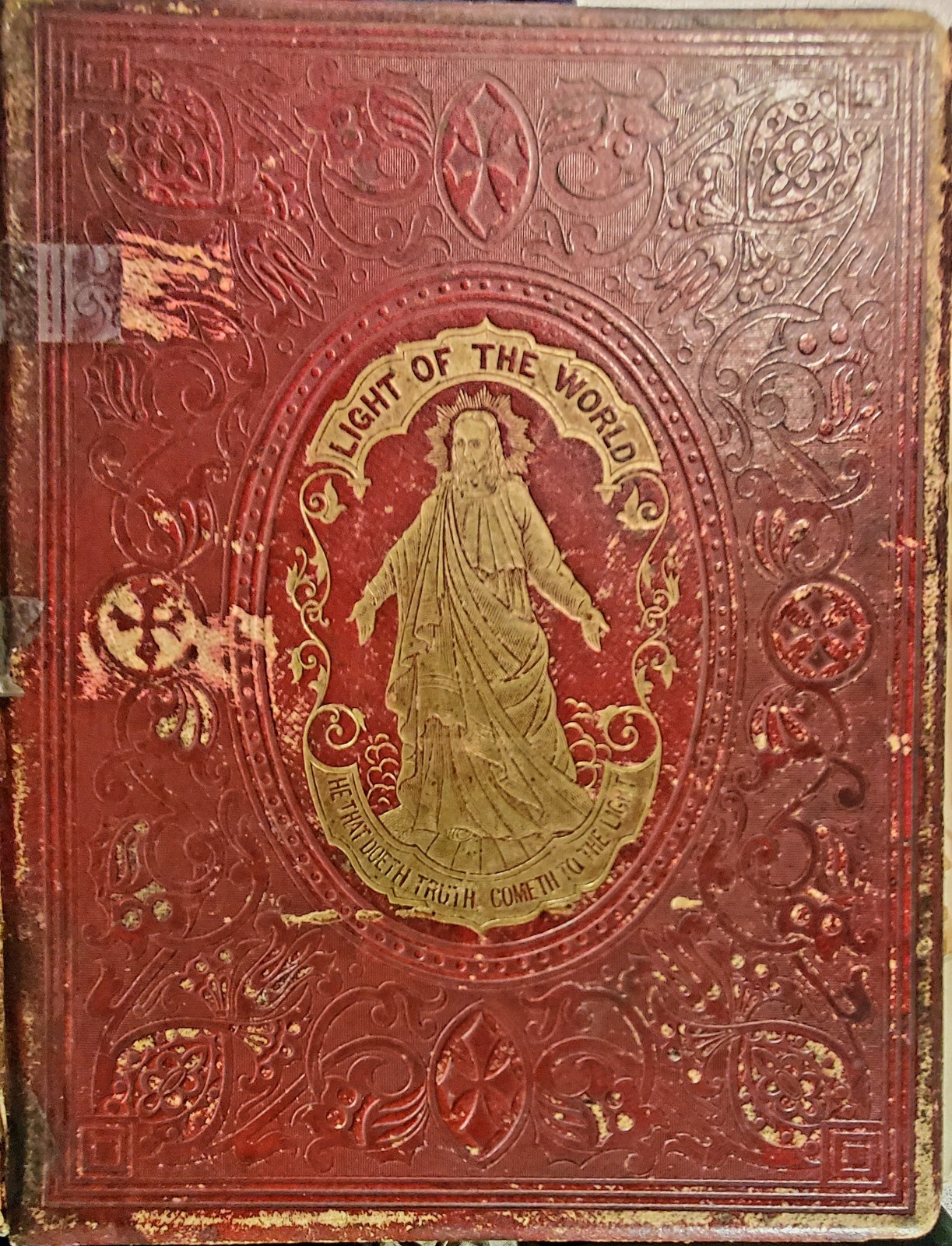 BIBLE – 1871 “LIGHT OF THE WORLD” ILLUSTRATED, PUBL IN PHILA – EXTREMELY RARE
