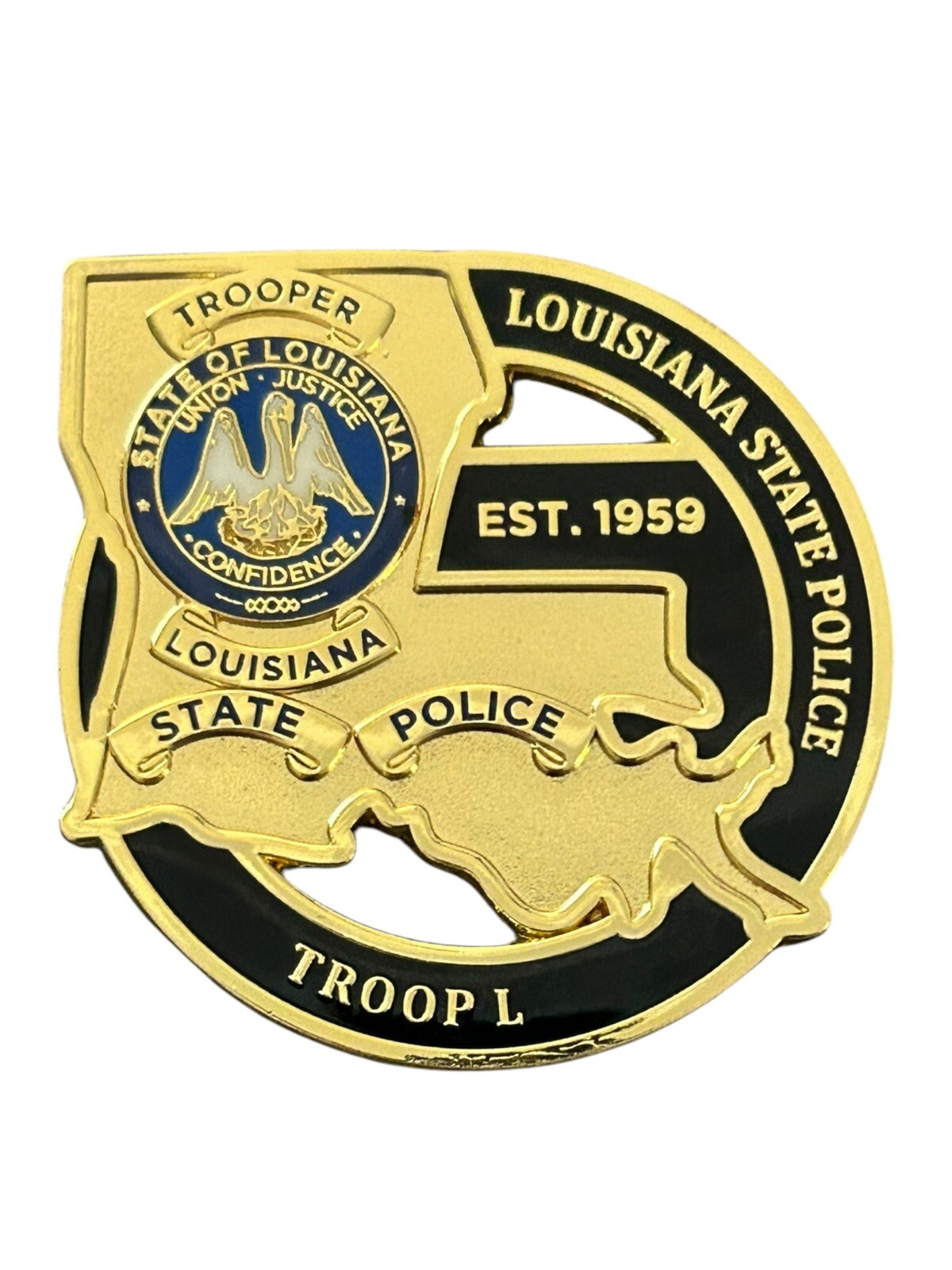 🎉 Louisiana State Police Troop L Challenge Coin Trooper Fleur De Lis LSP US