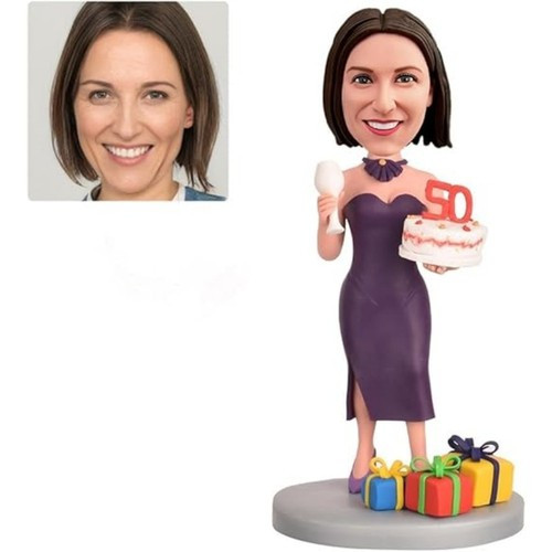 Customized Birthday Bobblehead Doll, Personalized And Fully Handmade, Birthday