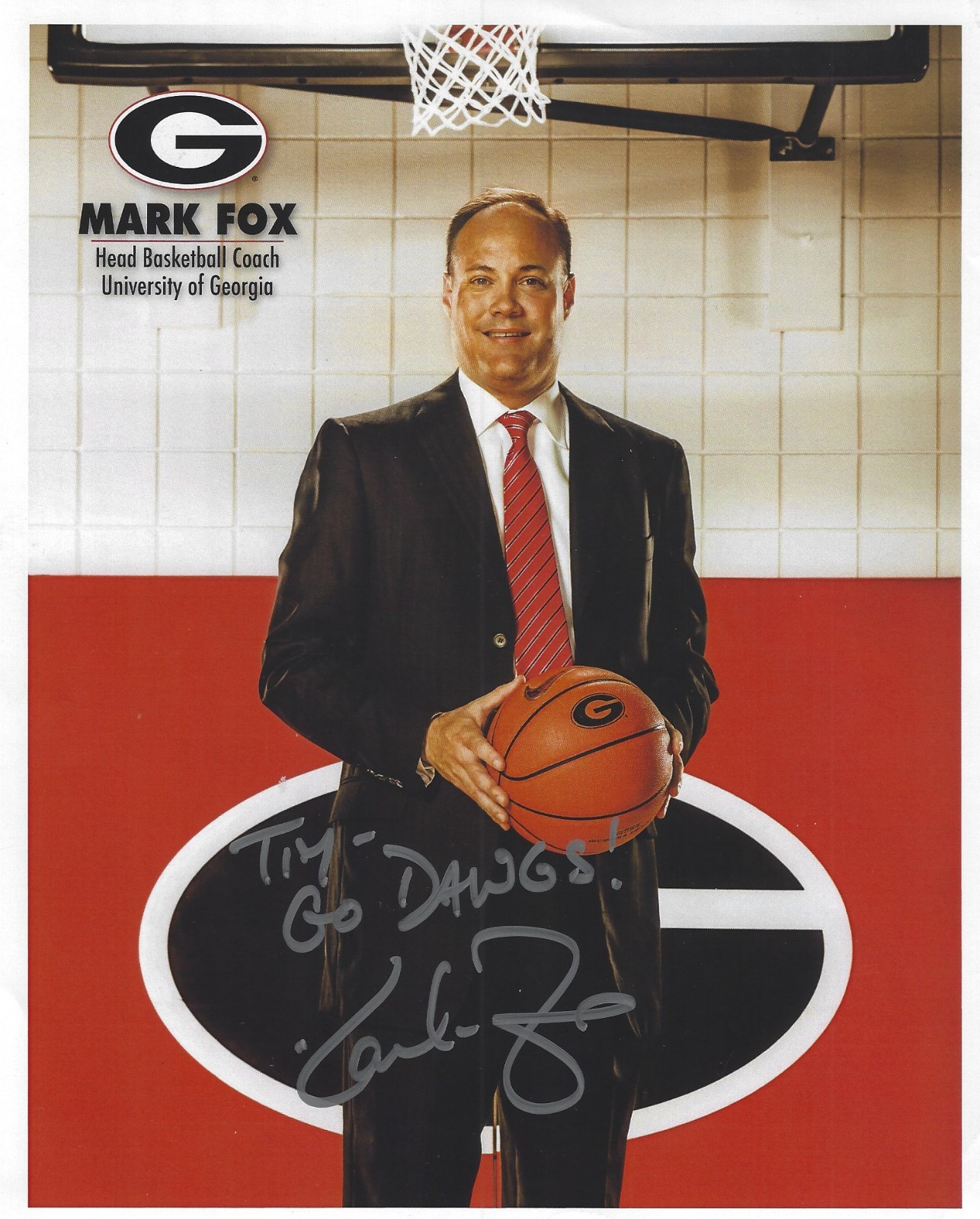 Mark Fox Autographed Signed 8×10 Photo – NCAA Georgia Head Coach – w/COA
