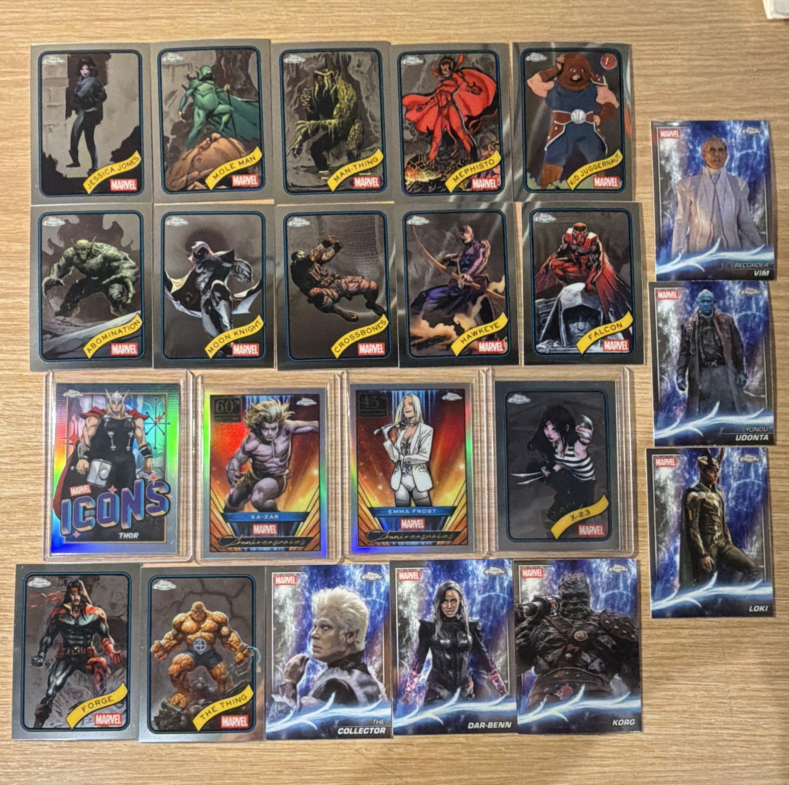 Topps 2025 Marvel Topps Chrome 22-Card Lot #10. See Pictures for Details!!!