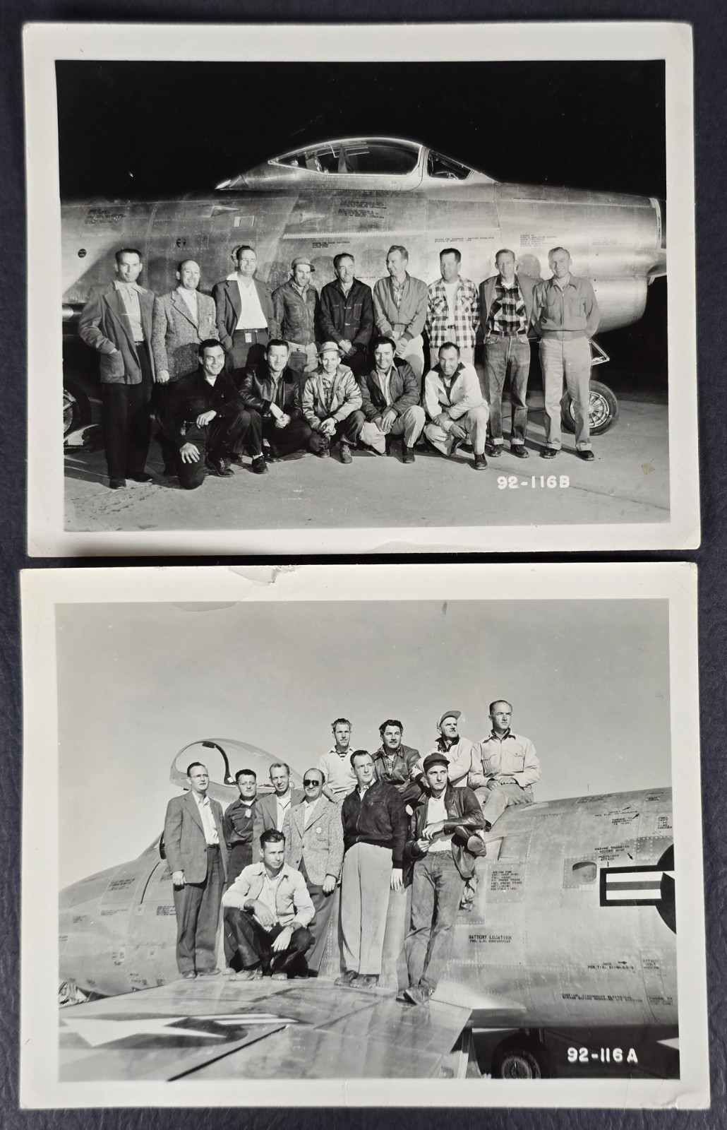 Original 1950s USAF Ground Crew & F-86 Sabre Jet Photos Lot – Cold War Aviation