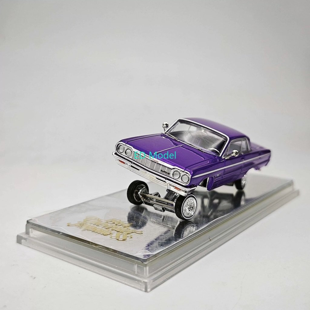 BN 97M 1:64 Purple 1964 Impala SS Lowrider Sports Model Diecast Metal Car