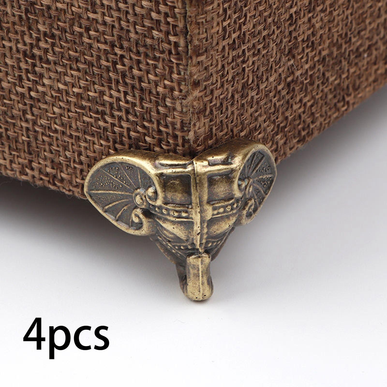4Pcs Wood Case Feet Leg Corner Protector Practical for Shops Furniture Table