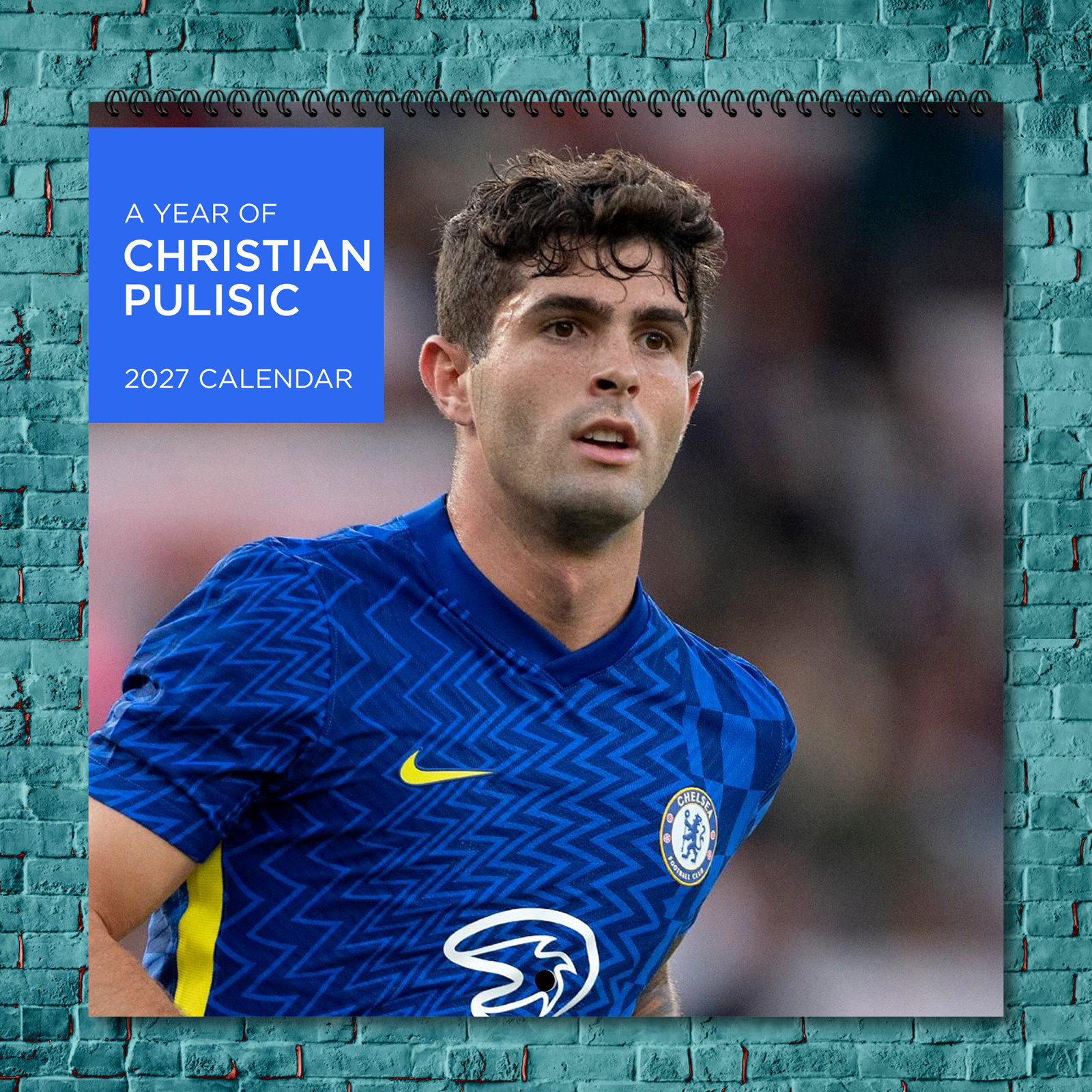 Christian Pulisic 2027 Wall Calendar 12 Month Celebrity Photo Fan Collectible