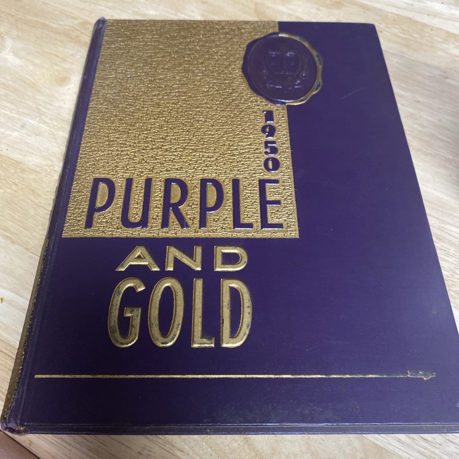 Vintage 1960s Yearbook Purple and Gold Unspecified School
