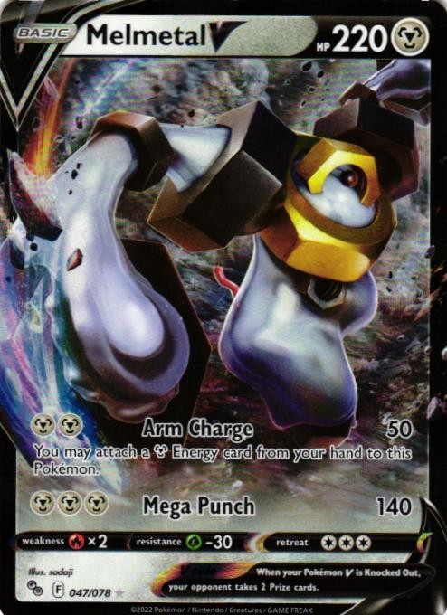 Melmetal V – 047/078 Ultra Rare Pokemon GO NM Pokemon TCG