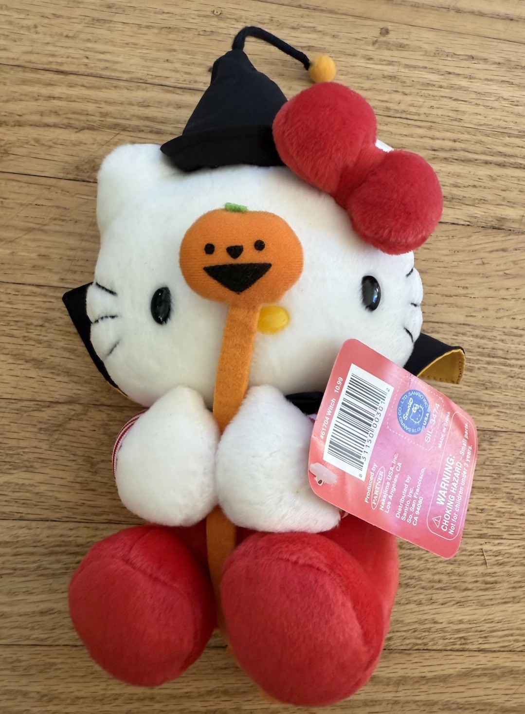 2001 Hello Kitty Sanrio Partner Witch Plush NWT