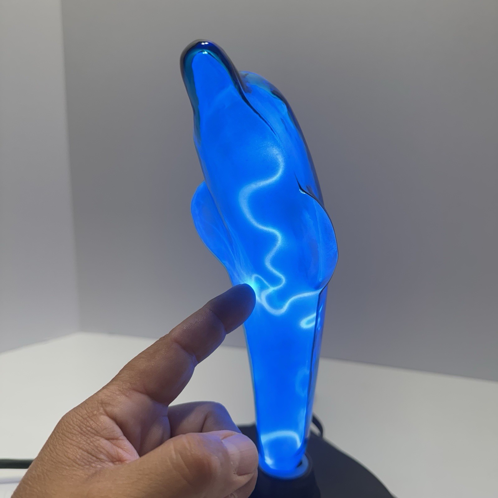VTG Lumisource Blue Dolphin Electra Plasma Lamp 12″ Tested Works