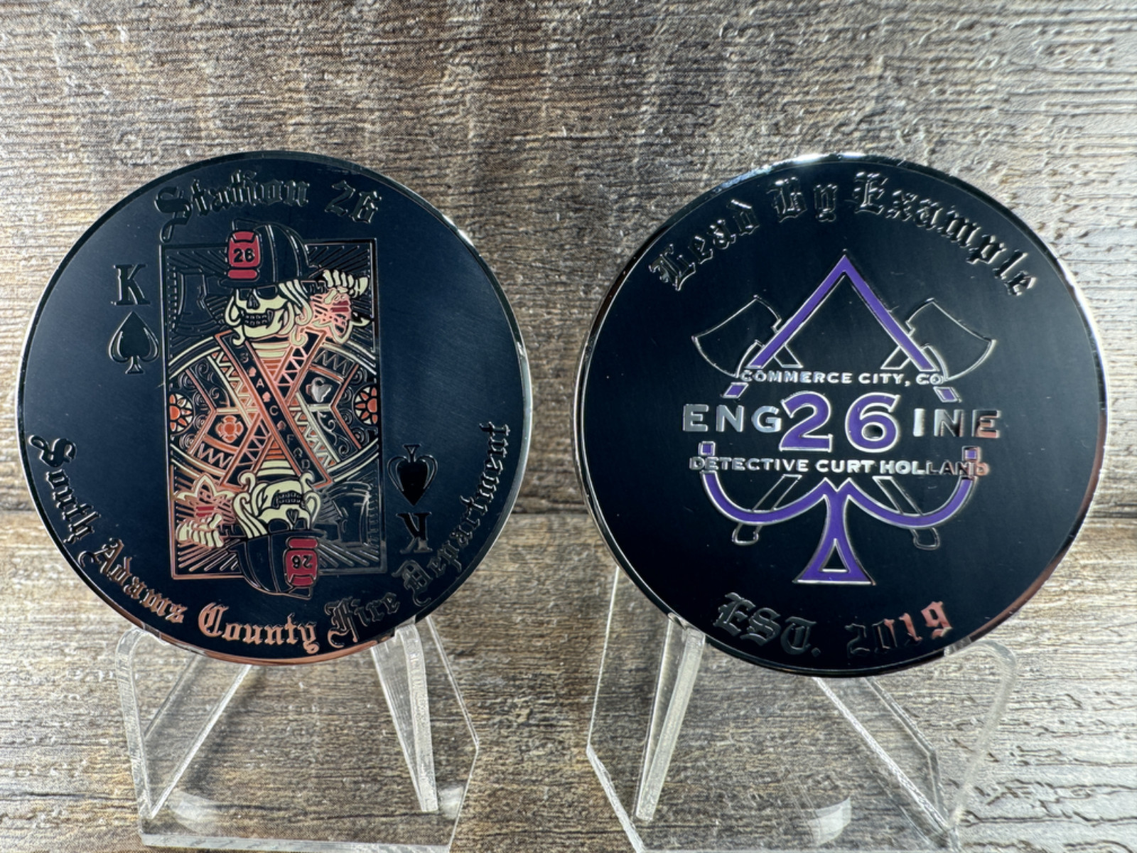 SOUTH ADAMS COUNTY FIRE ENGINE 26 COMMERCE CITY POLICE COLORADO CHALLENGE COIN