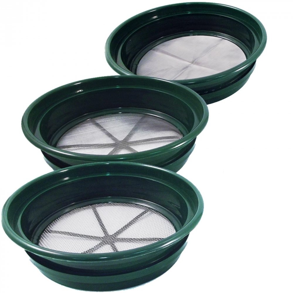 ASR Outdoor Gold Panning Classifiers Set Sifter Coarse Combo (1/2, 1/8, 1/12 in)