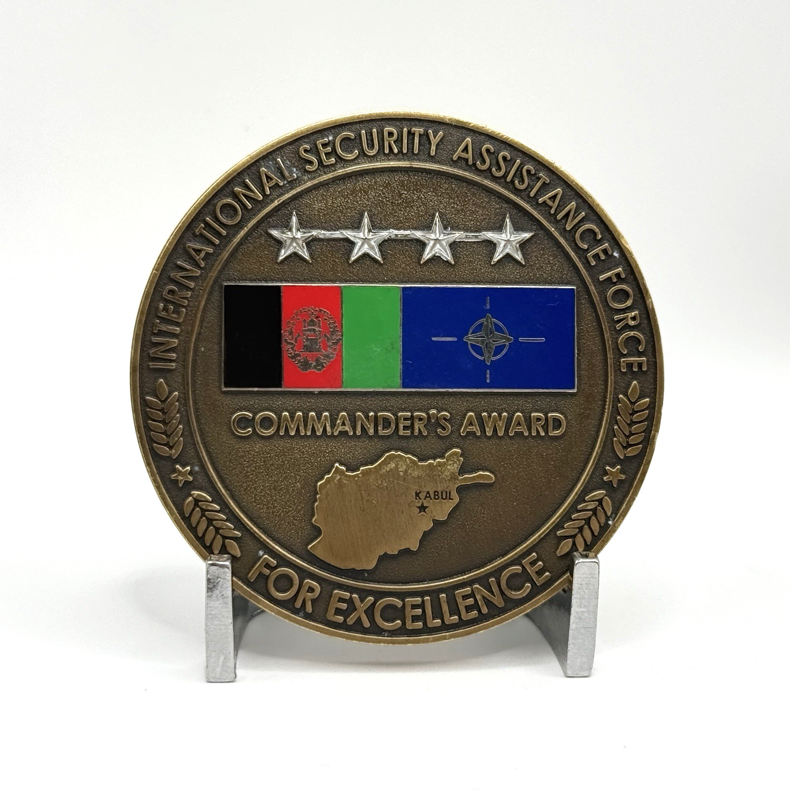 CHALLENGE COIN – ISAF Commander’s Award Four-Star General NATO Kabul Afghanistan